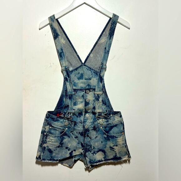 No! Jeans Acid Wash Shortalls S NWOT - Picture 1 of 5